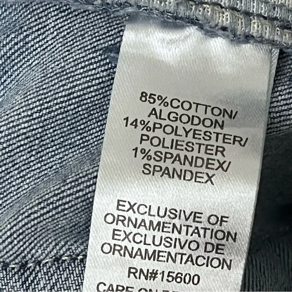 DEMOCRACY “Ab”solution Raw Hem Cropped Jeans 16 High Rise Straight Preppy Coast - Picture 6 of 8